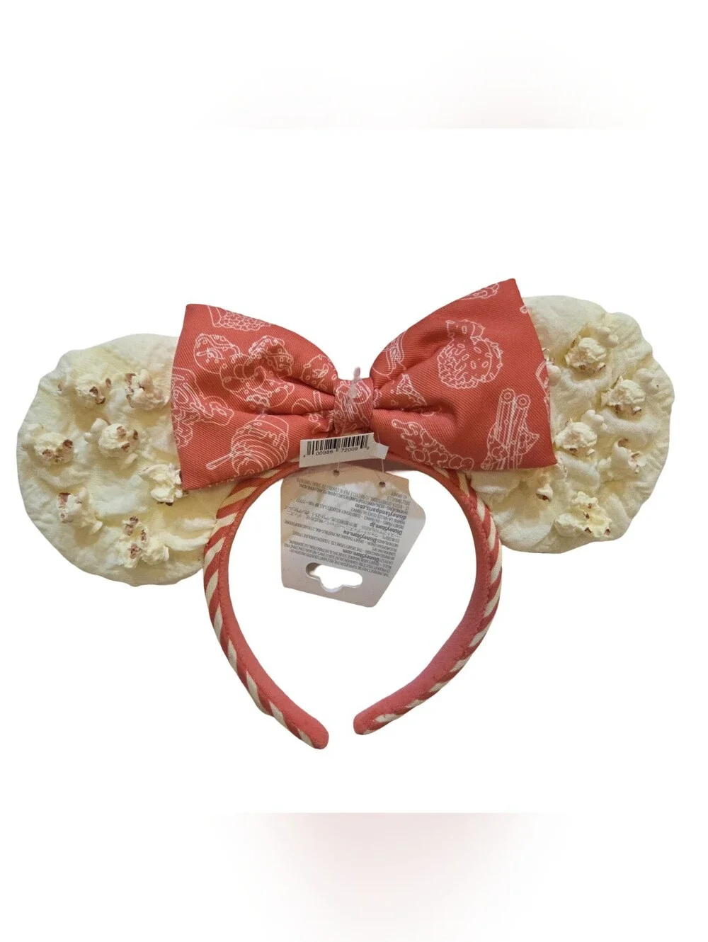 Disney Parks Snacks Popcorn Minnie Mouse Ears Headband NEW